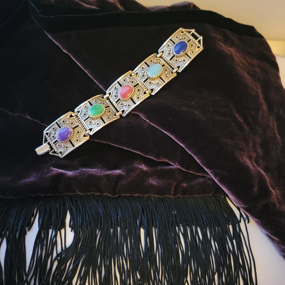 Velvet Scarf Black & Brown Fringe ~ Reversible ~ Luxurious Feel! VGUC ~ Unisex - Picture 5 of 15